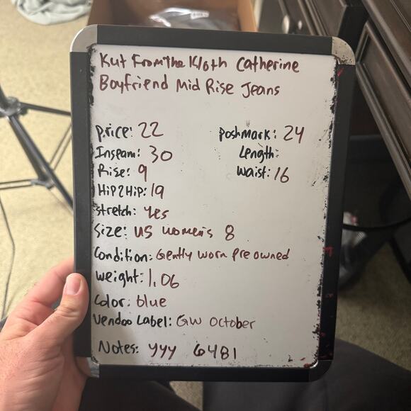 Kut From the Kloth Catherine Boyfriend Mid Rise Jeans US Women's 8 - Picture 6 of 6